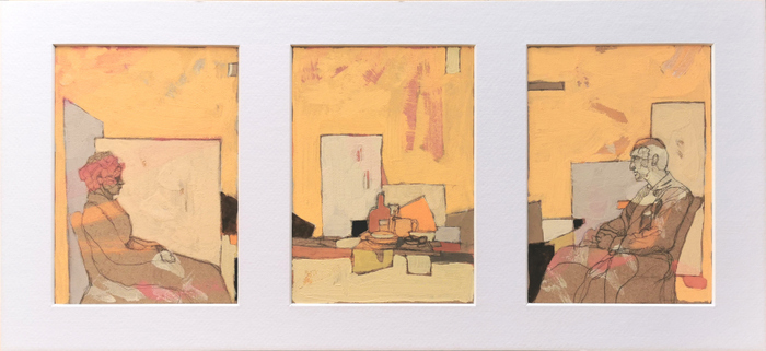 le salon - 53x26 - tempera